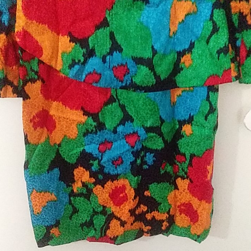 Wayne Kastning for Helga  Floral Dress Vintage Long Sleeves Rare - Picture 9 of 15